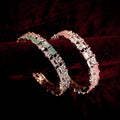 Emerald & Rose Crystal Luxe Tennis Bracelet