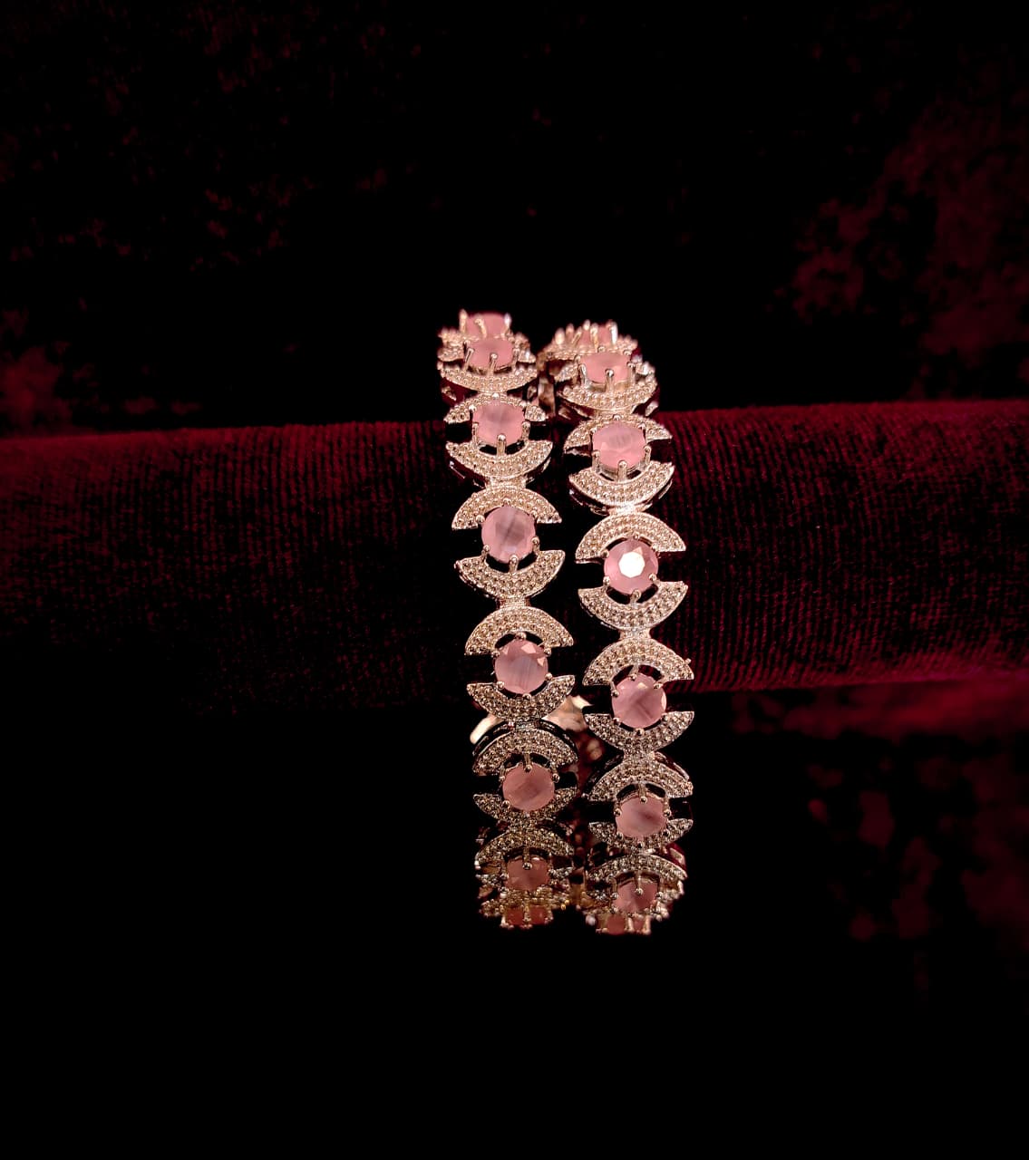Rose Quartz Crescent Luxe Bracelet