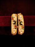 Gold-Plated Meenakari Kundan Designer Bangles