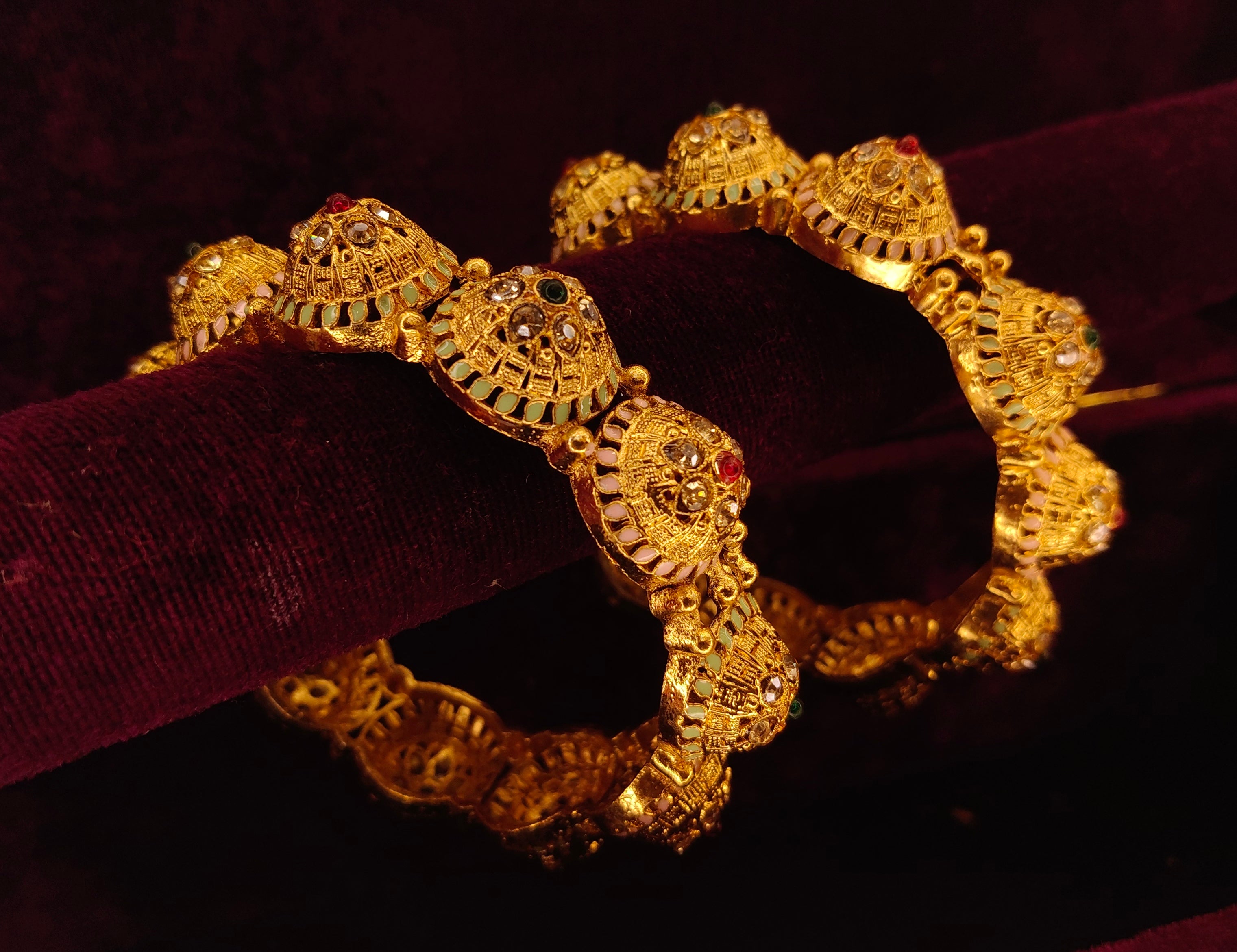 Rajwadi Kundan Designer Kada