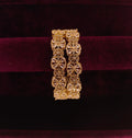 gold colour kada with daimond work